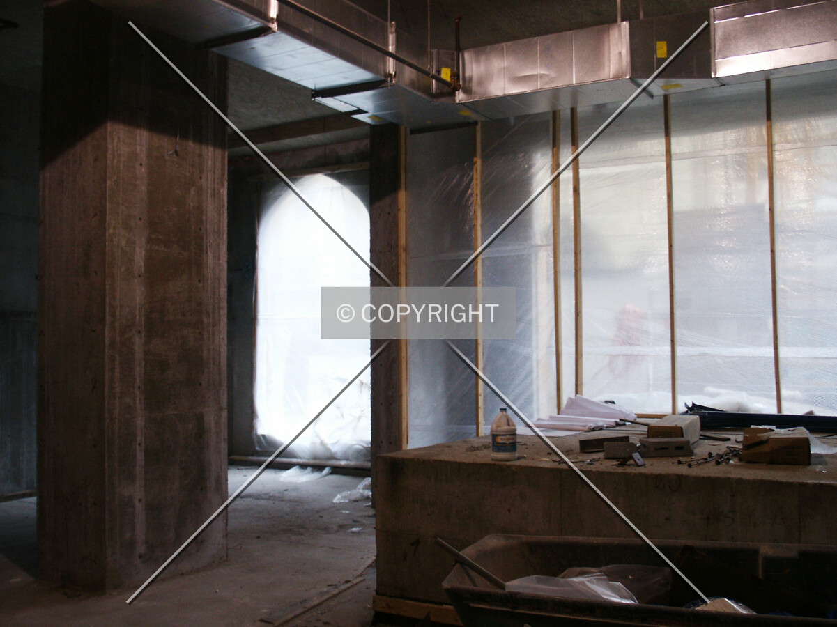 Inside the future lobby looking northeast
