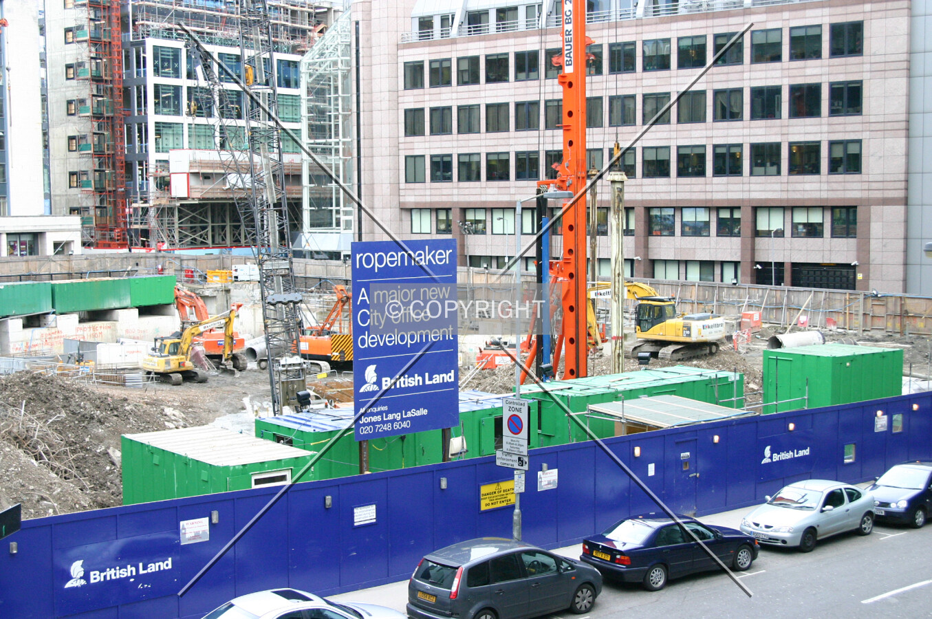Overview of the site from a CityPoint walkway