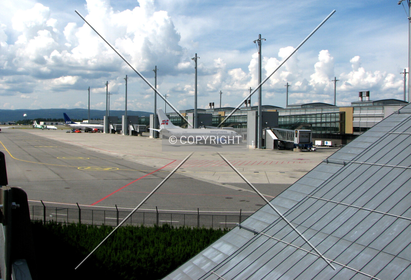 View towards the aircraft terminal