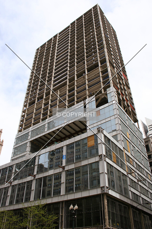 Looking up from the southwest