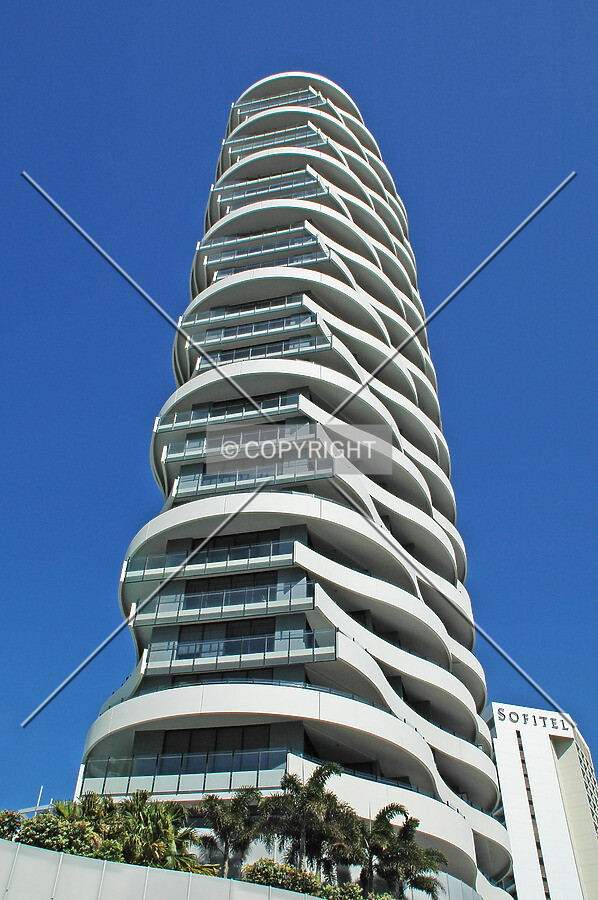 Looking up from Surf Parade