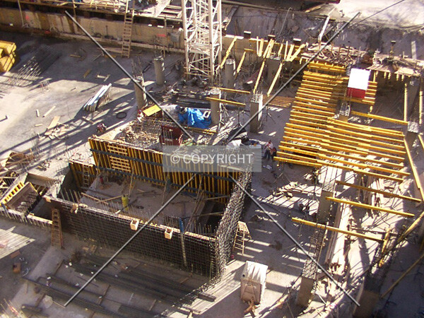 Base of the elevator core