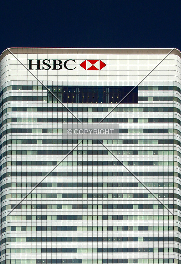 Top of the east façade with signage
