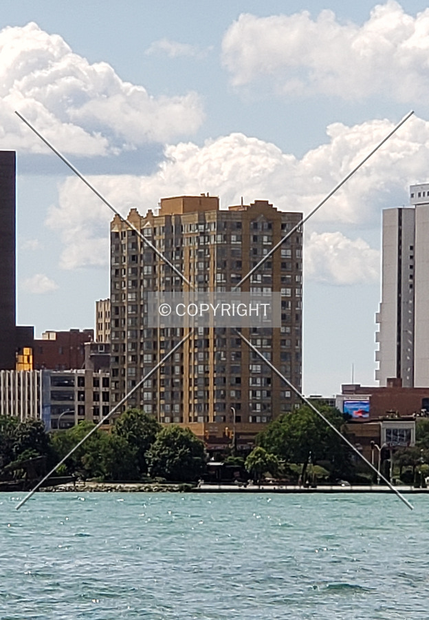 View from Detroit to the northeast; August 10, 2019