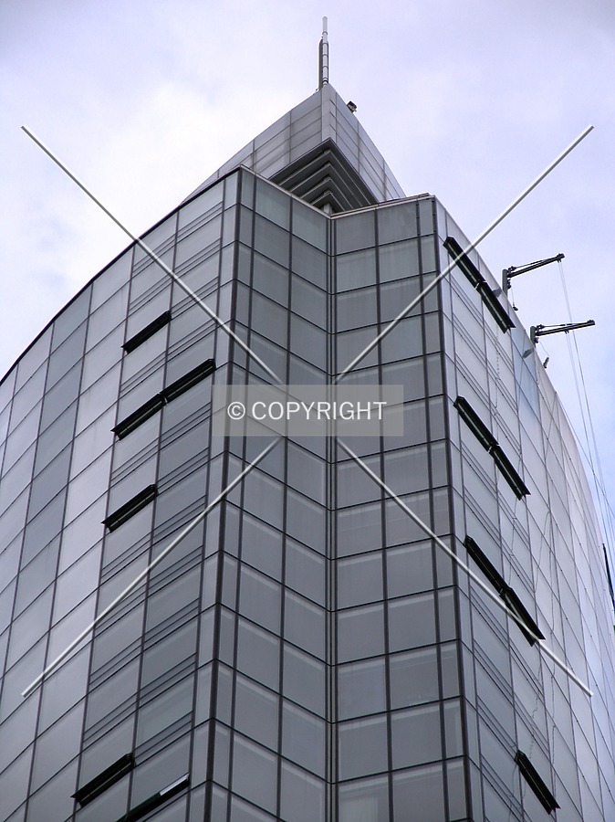 Upper floors and cutaway near the top of the north side