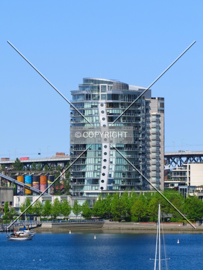 View to the west from the Cambie Bridge over False Creek
