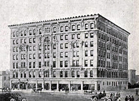 Vintage view from the northeast of the 1907 Atherton Building