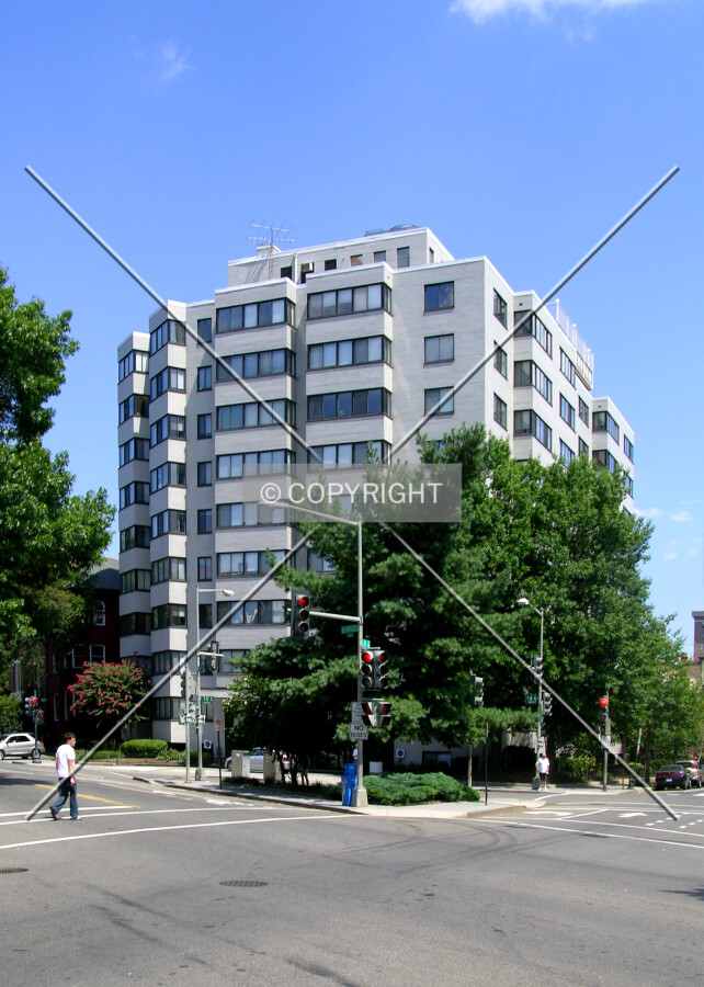 From across New Hampshire Avenue to the west