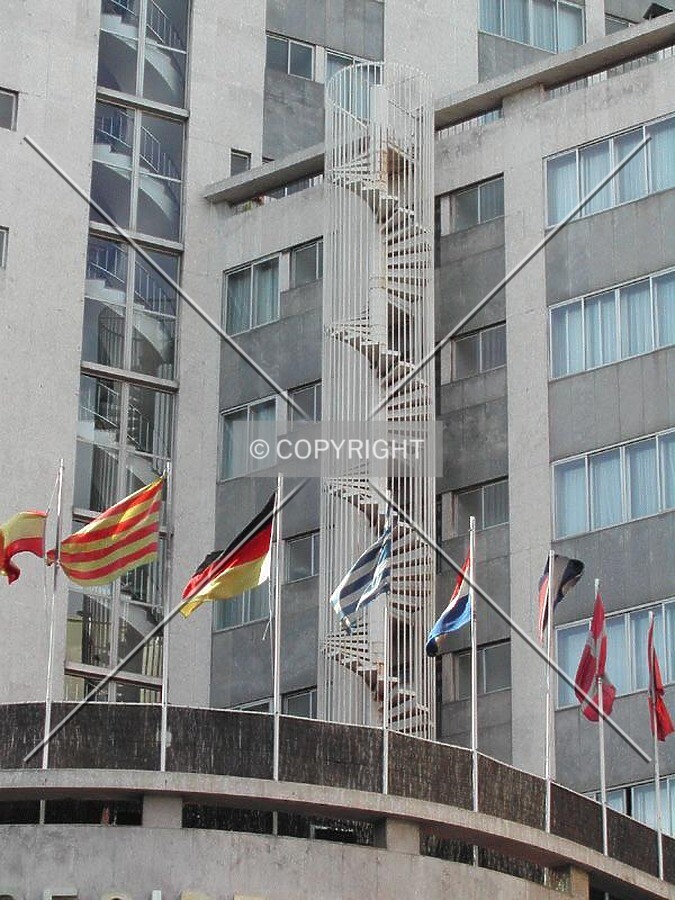 View of the emergency stairs