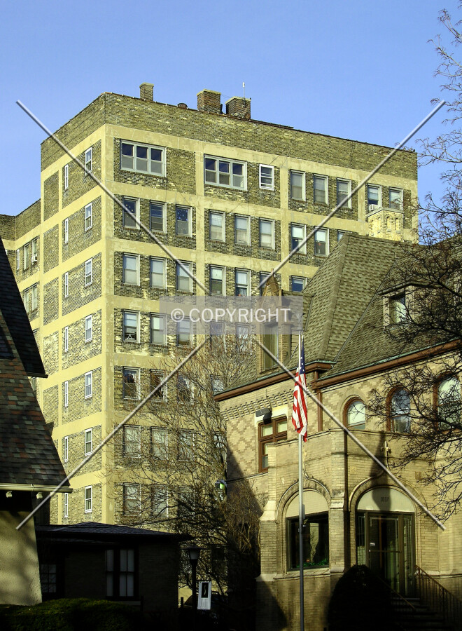 Rear from the northeast along North Astor Street