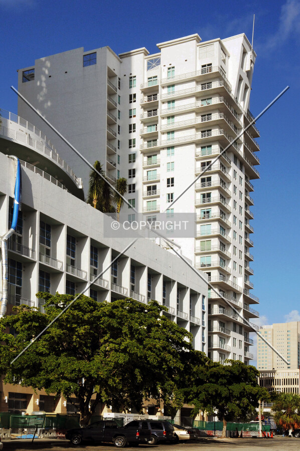 View from the east along Biscayne Boulevard