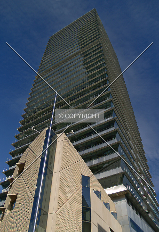 Looking up from the south
