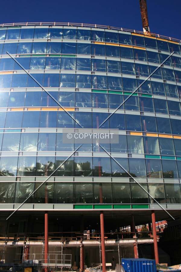 Looking up from the east