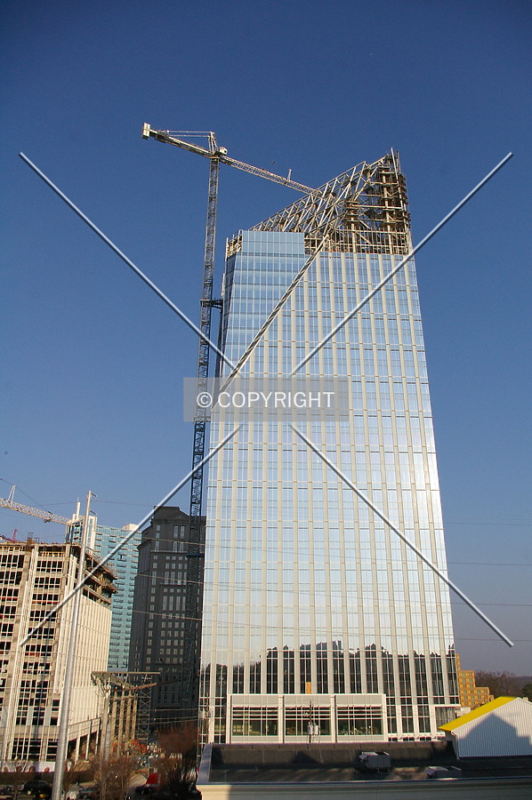 Full-height view with cladding nearing the top