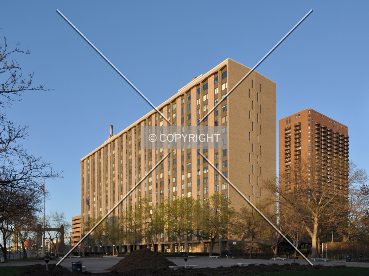 Full building view from the southwest