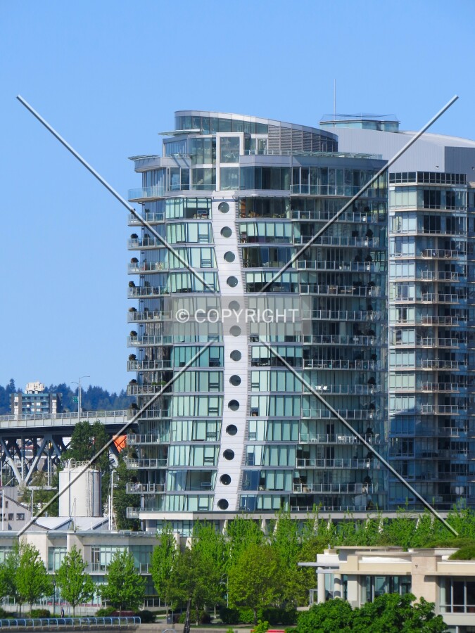 View to the west from the Cambie Bridge over False Creek