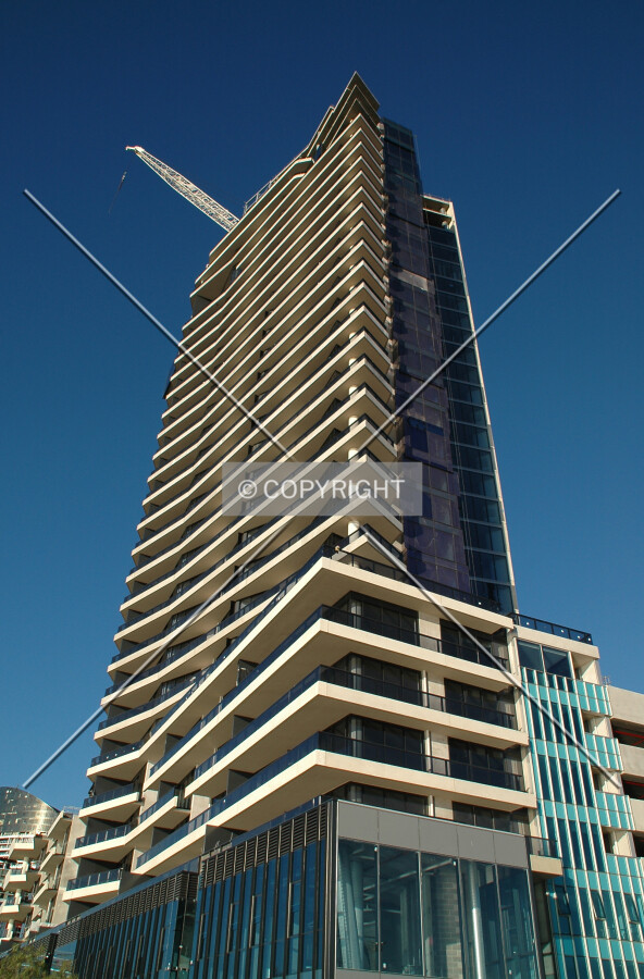Looking up the northwest corner