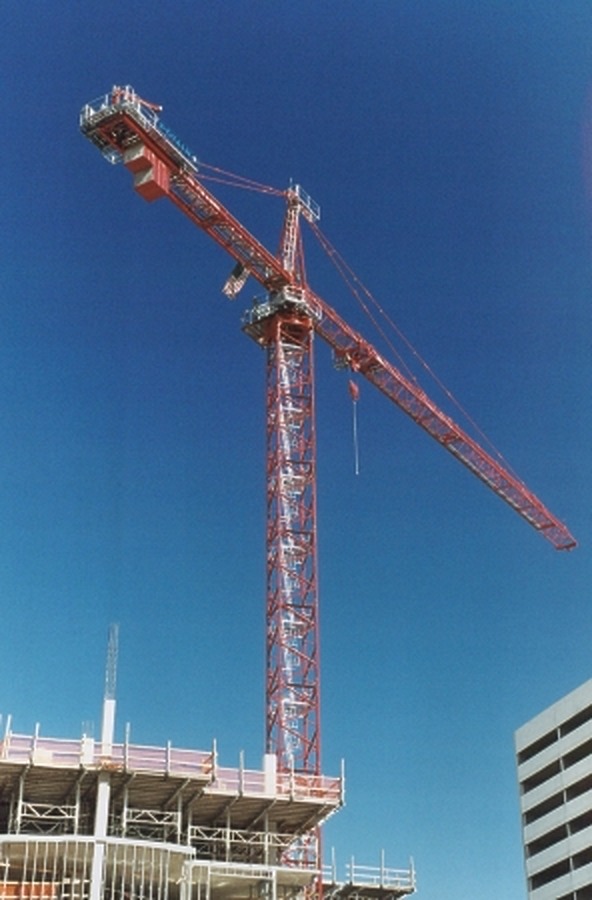 View of the tower crane