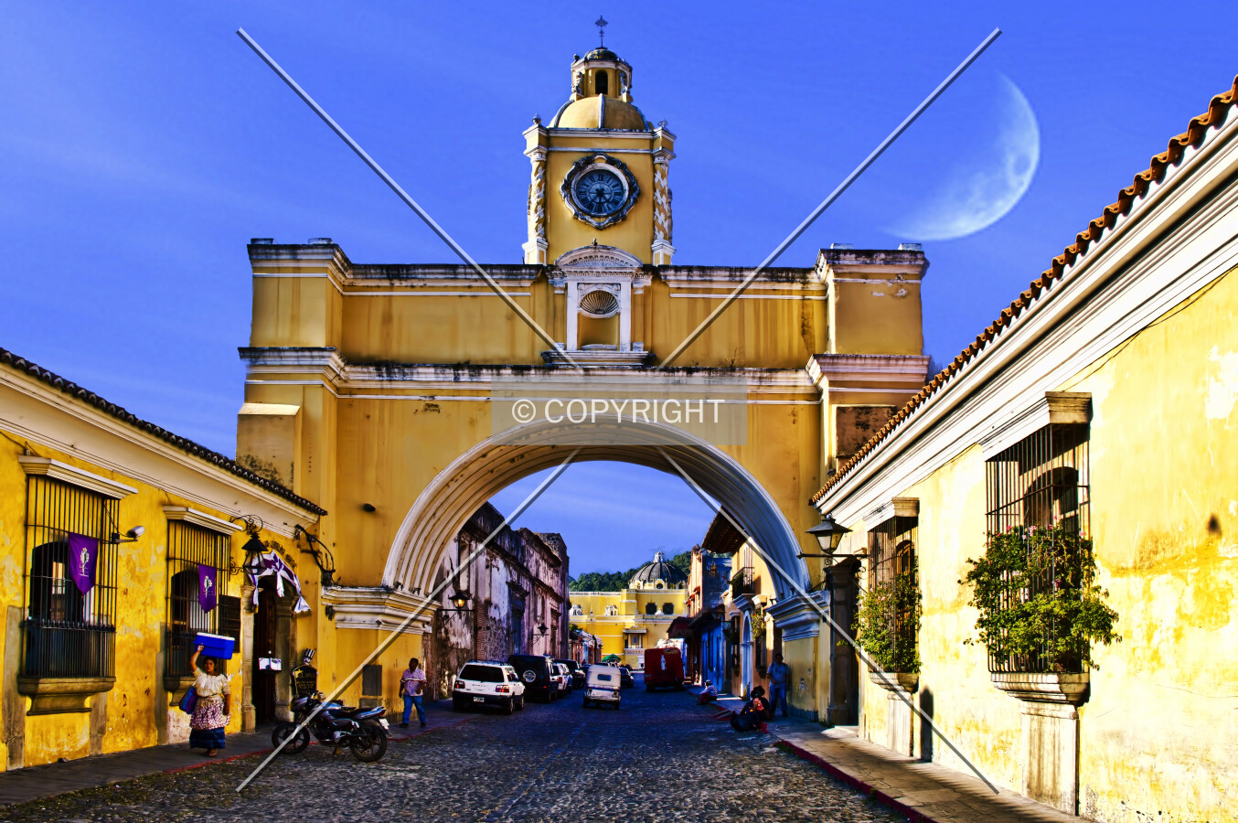 Arch of Santa Catalina, Antigua, Guatemala, Central America.