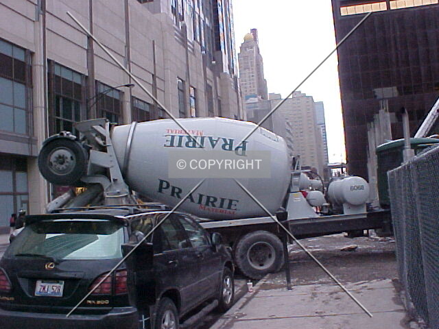 Delivering a load of concrete to the site