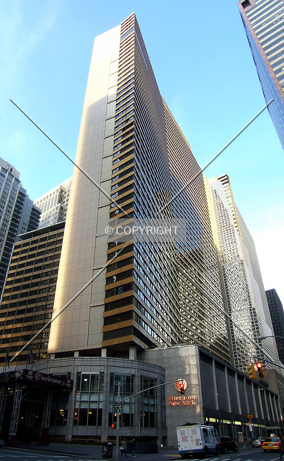View from the west at 7th Avenue and 52nd Street