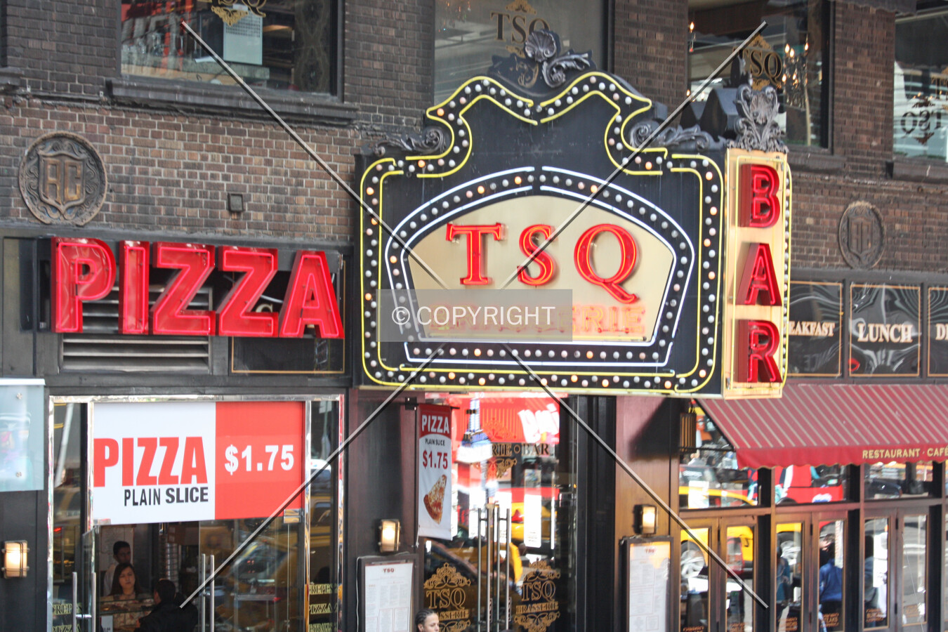 Signage on the northwest facade; April 25, 2014