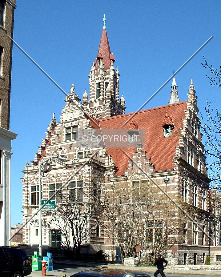 View from the west across Hamilton Street