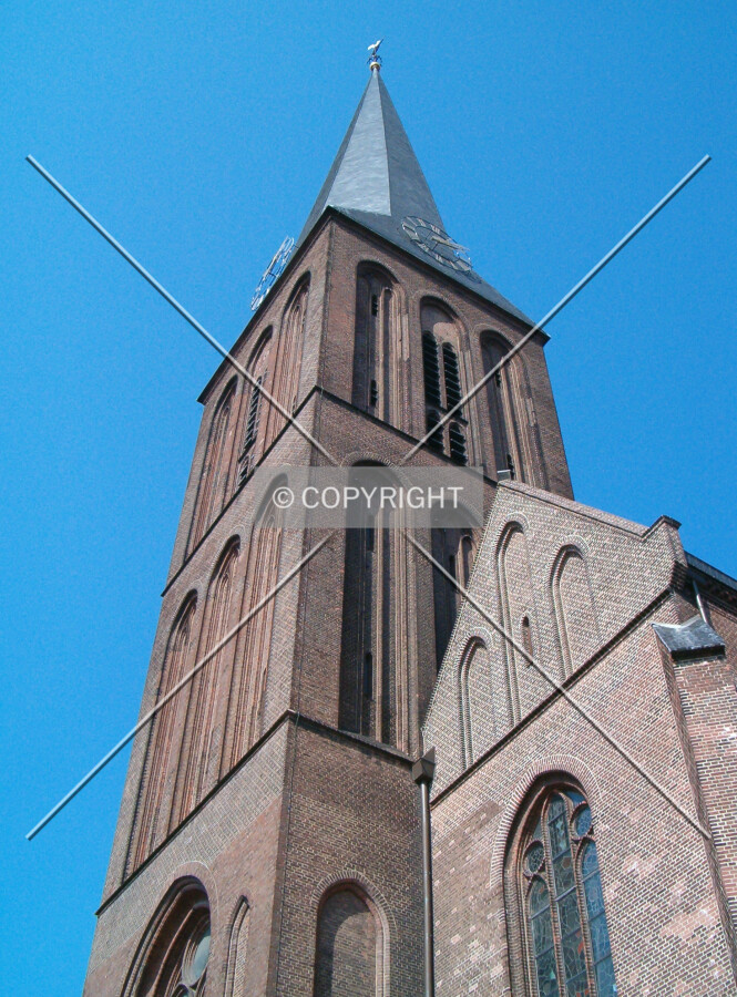 Looking up from the south