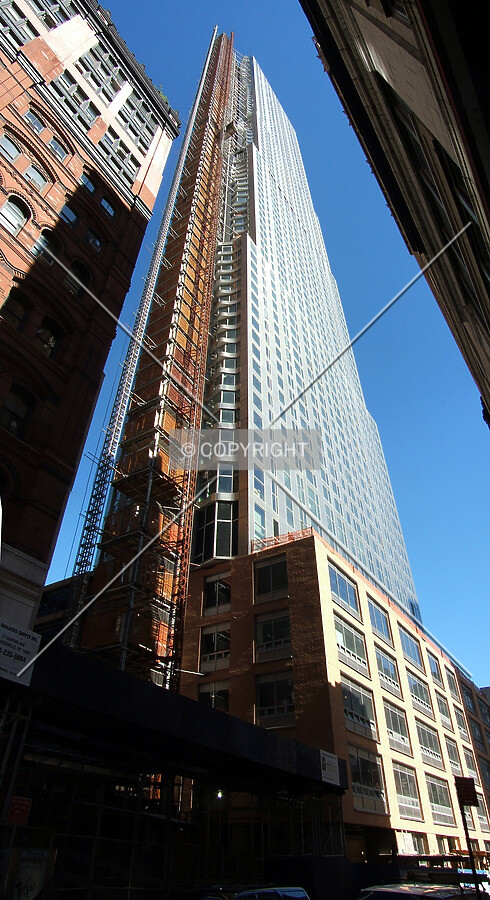 View from the west on Beekman Street