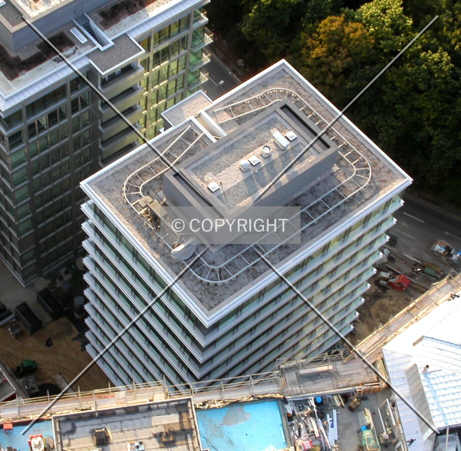 The building as seen from above