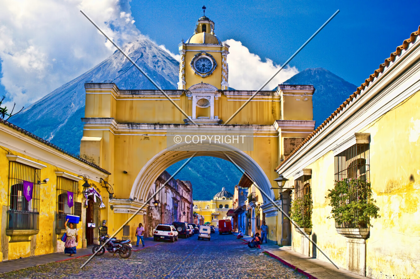 Arch of Santa Catalina, Antigua, Guatemala, Central America.