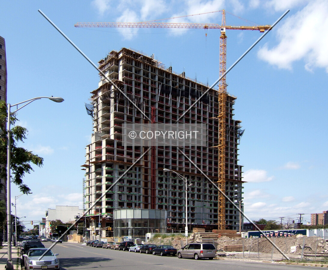 View from the southeast along Columbus Drive