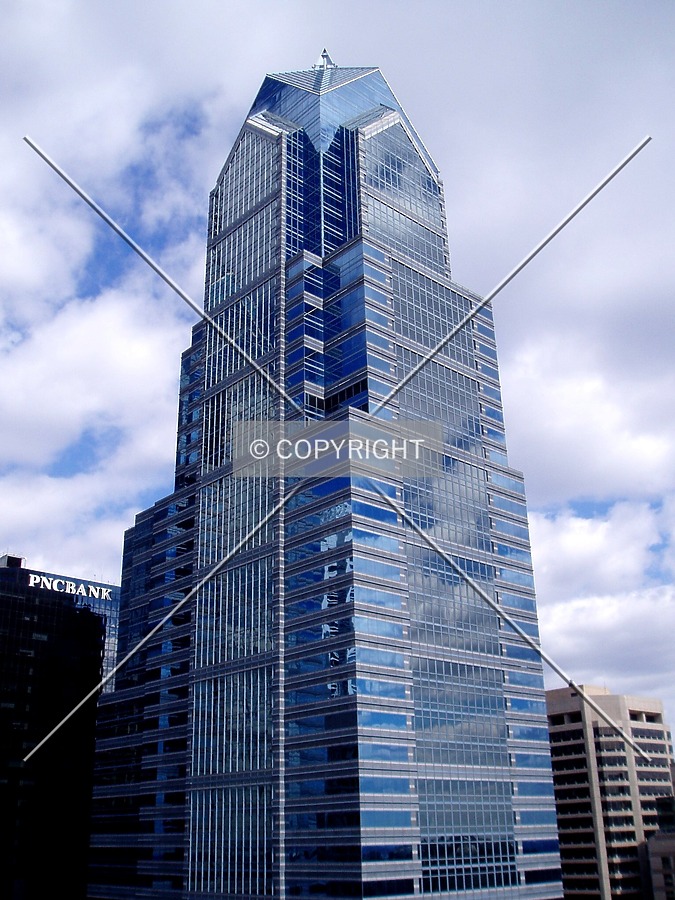 Looking up from the roof of the Architects Building to the southwest
