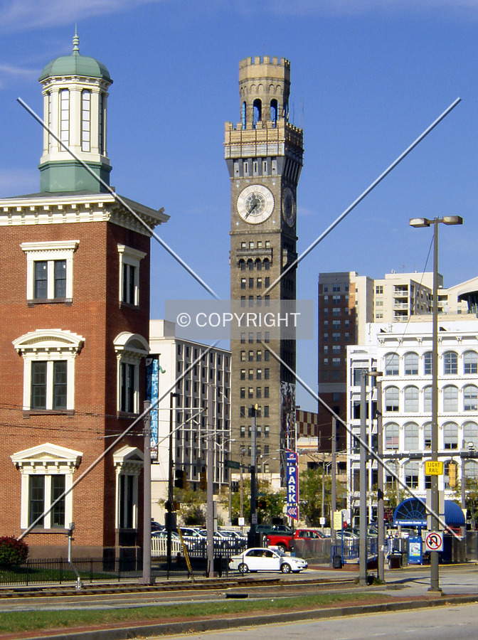 Looking northwest from Howard Street