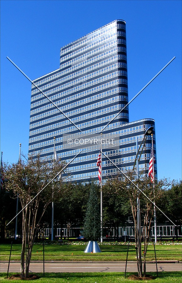 From the east across Post Oak Boulevard