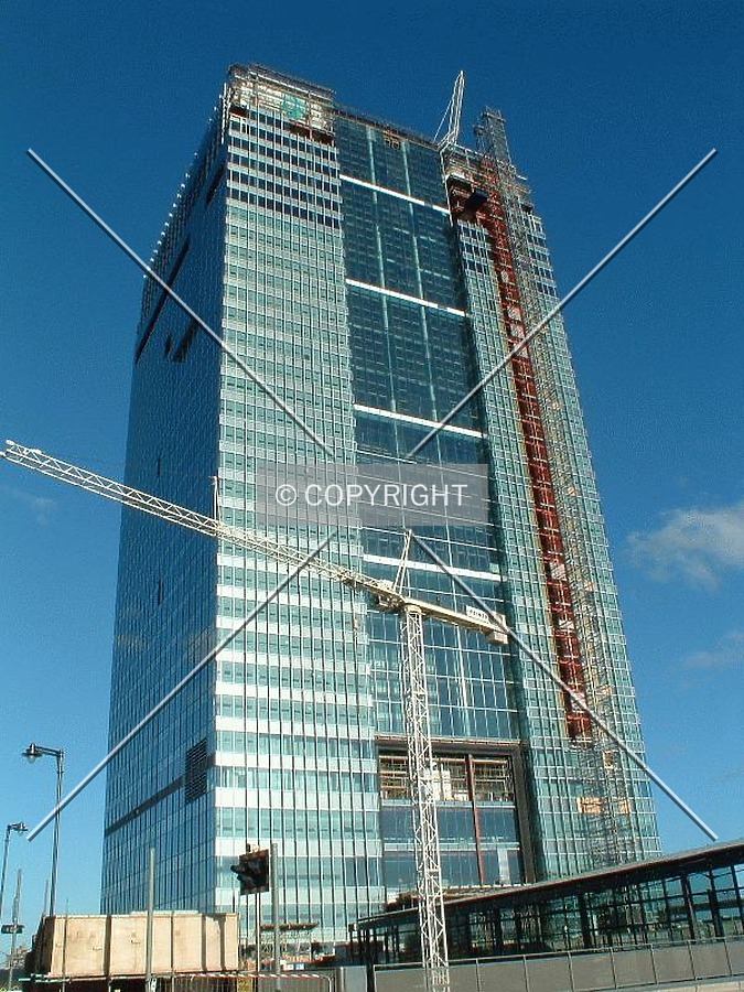 View as seen from the entrance to the Churchill Place car park
