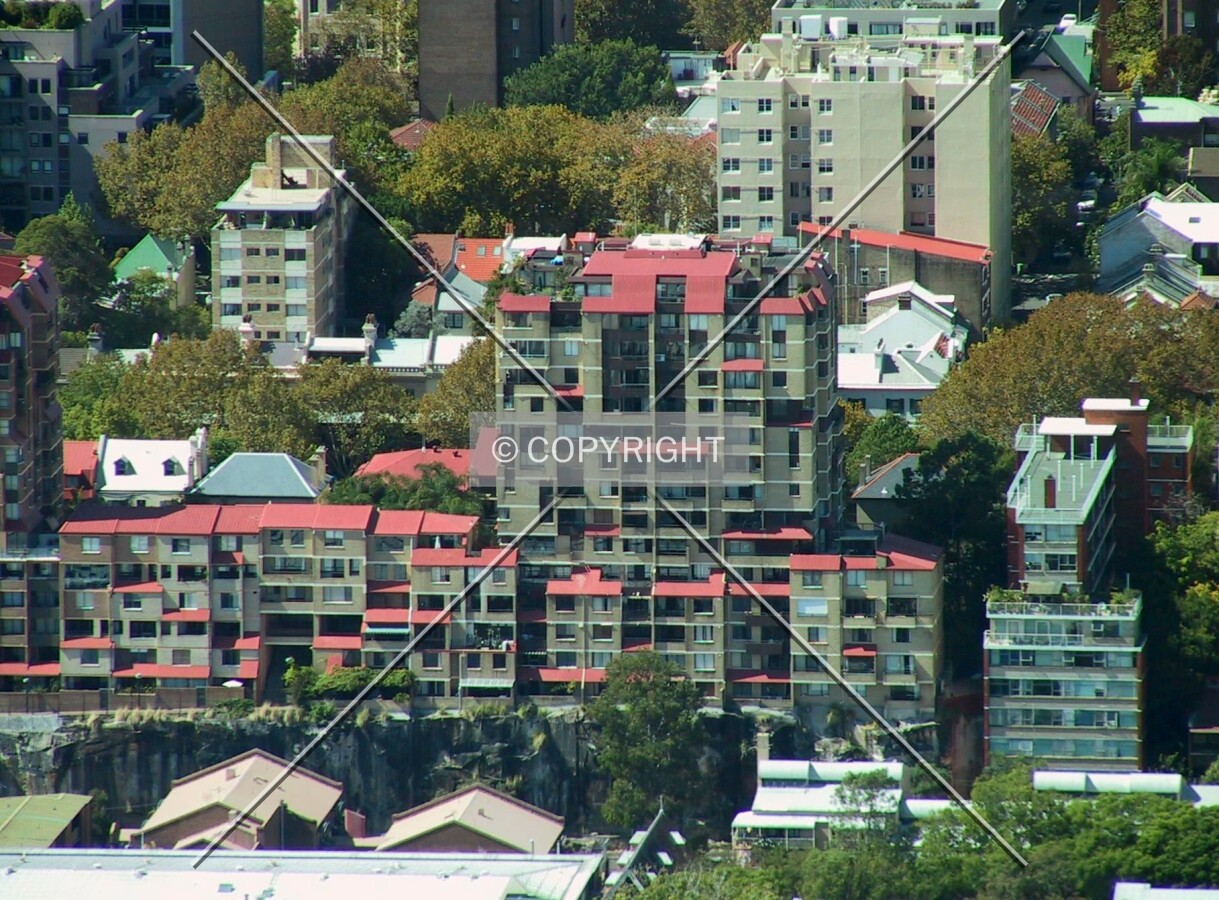 Elevated view from the northwest