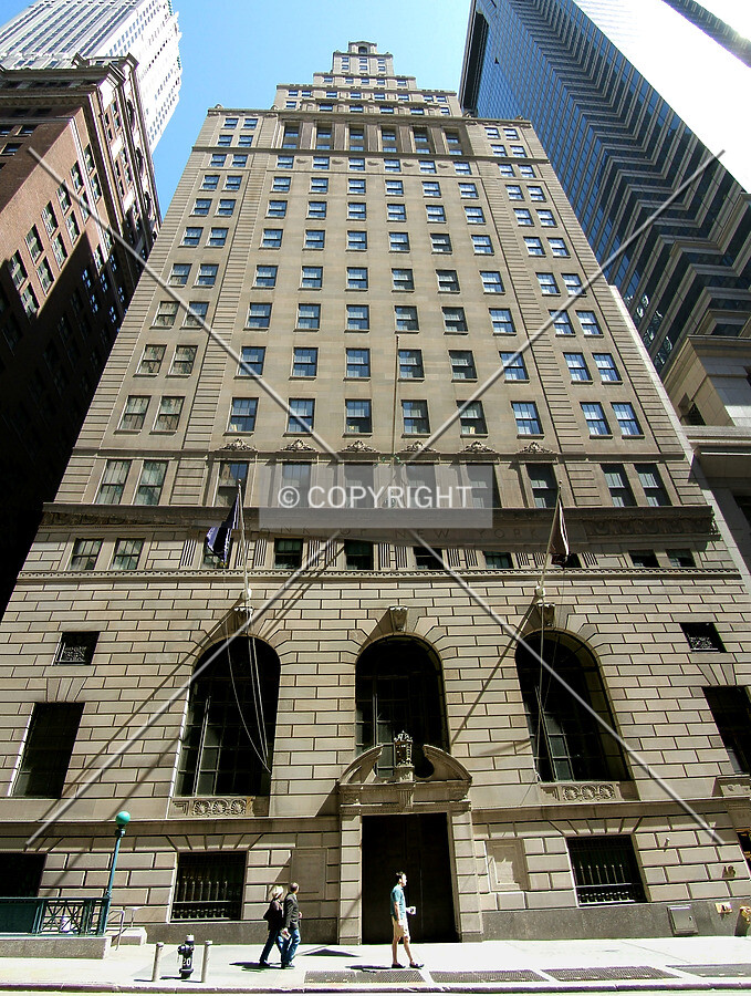 View from the southwest on Wall Street