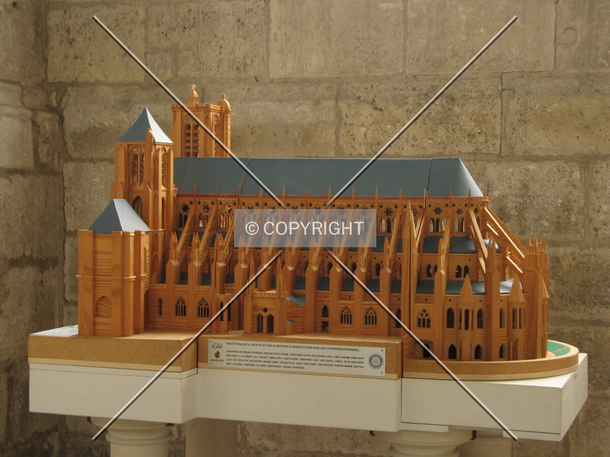 Model displayed in the cathedral
