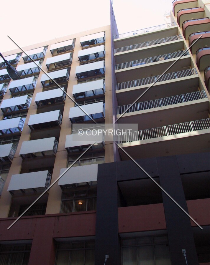 Looking up from Poplar Street