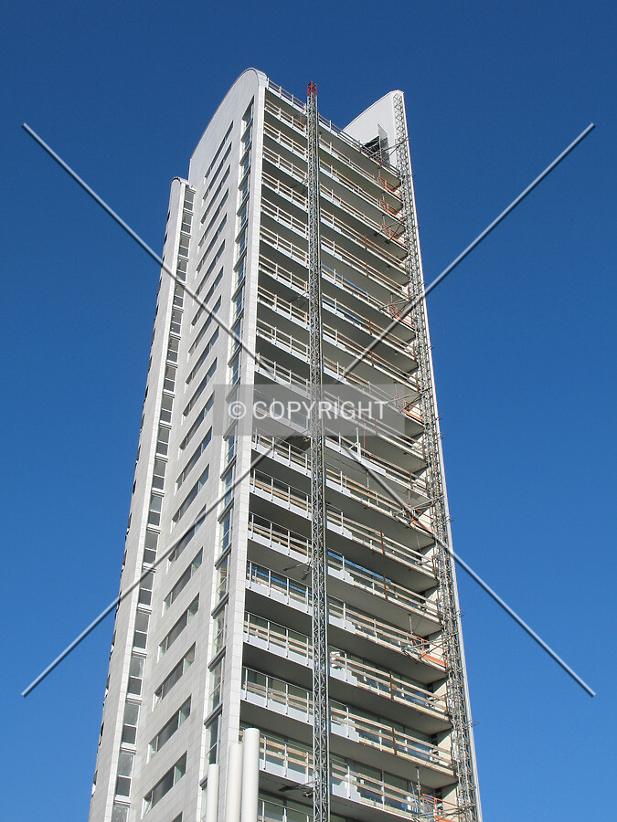 View up from the west