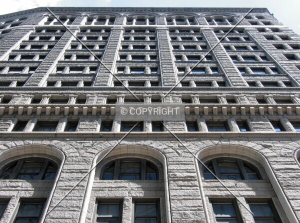 Looking up the south facade