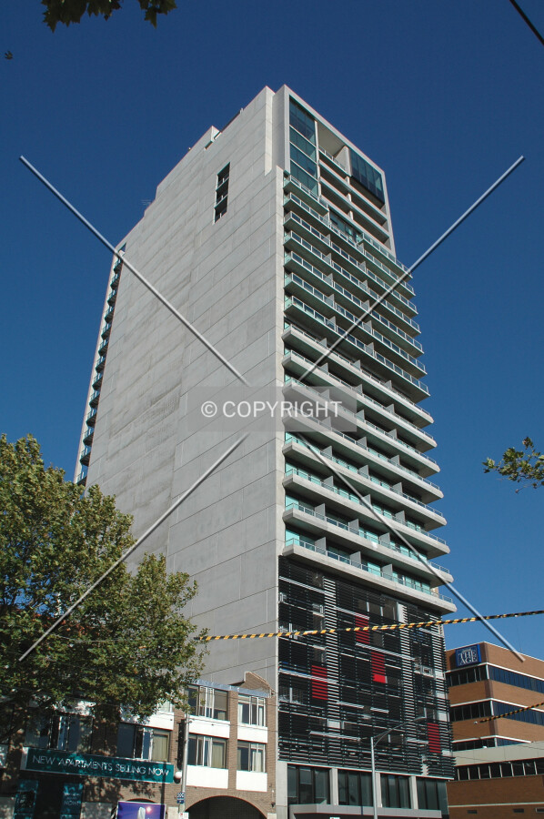 Looking up from Spencer Street