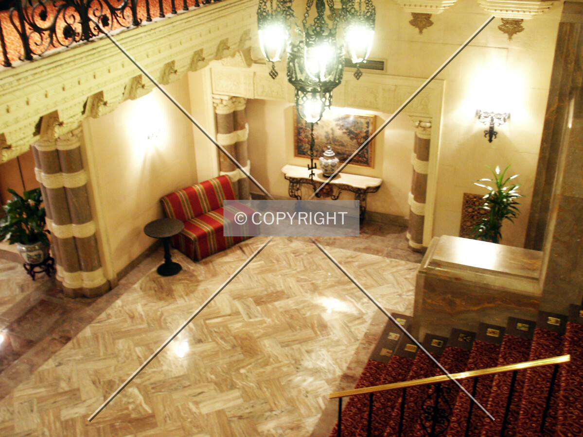Looking down in the Hall of Lions