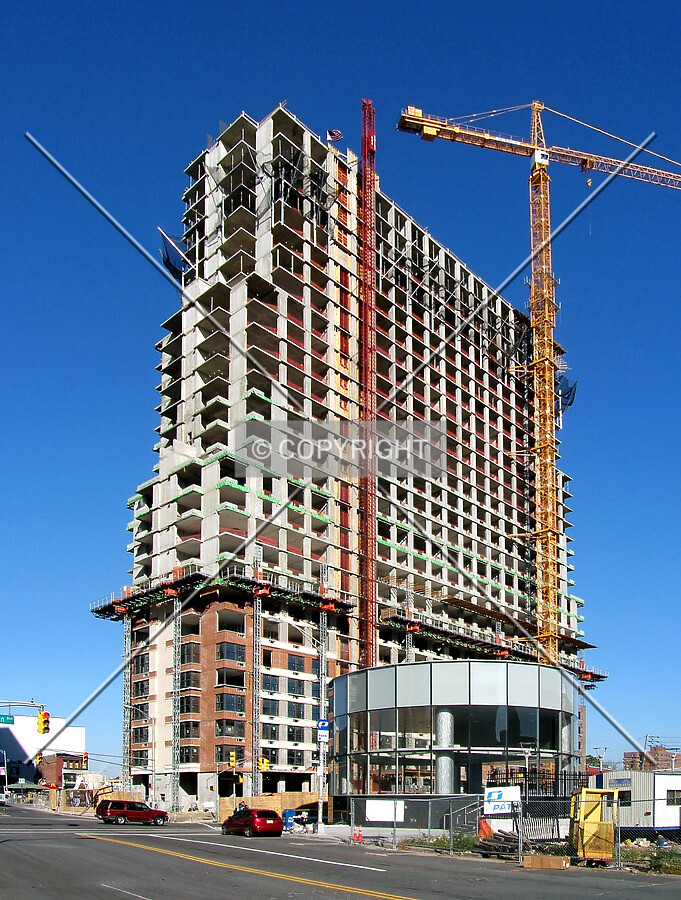 View from the southeast across Columbus Drive