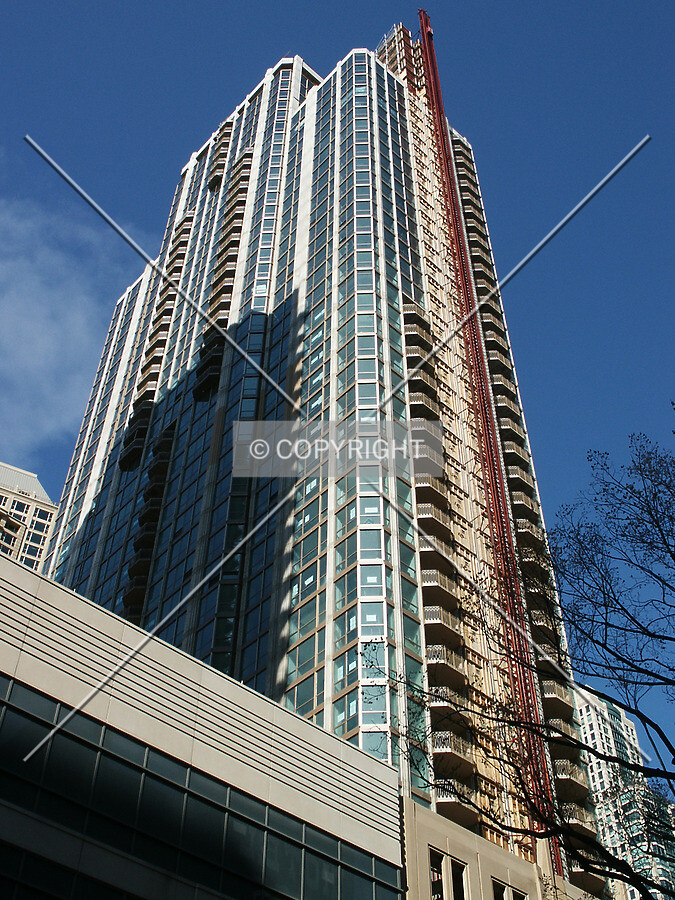 Looking up from the southwest