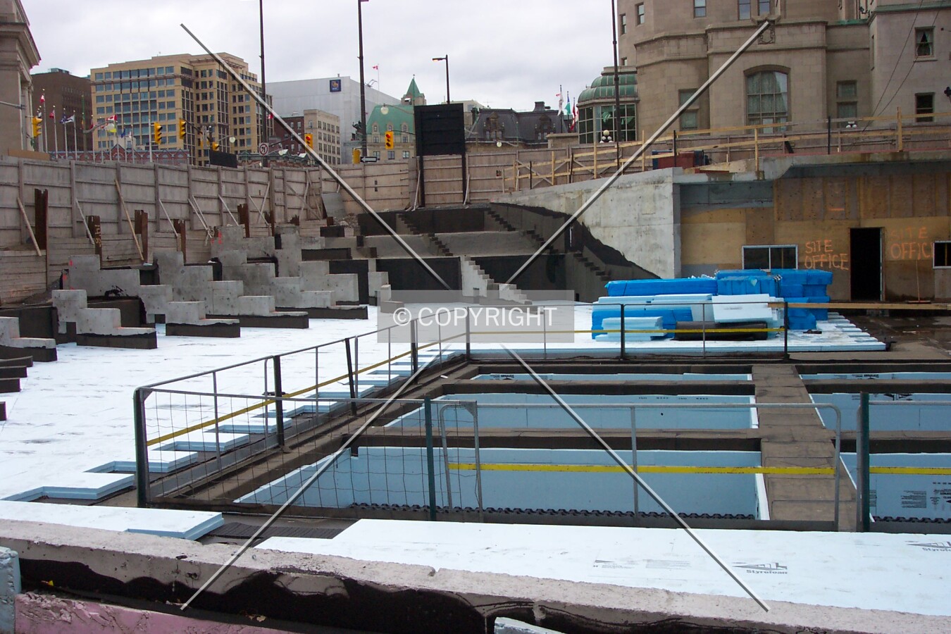 The front plaza
