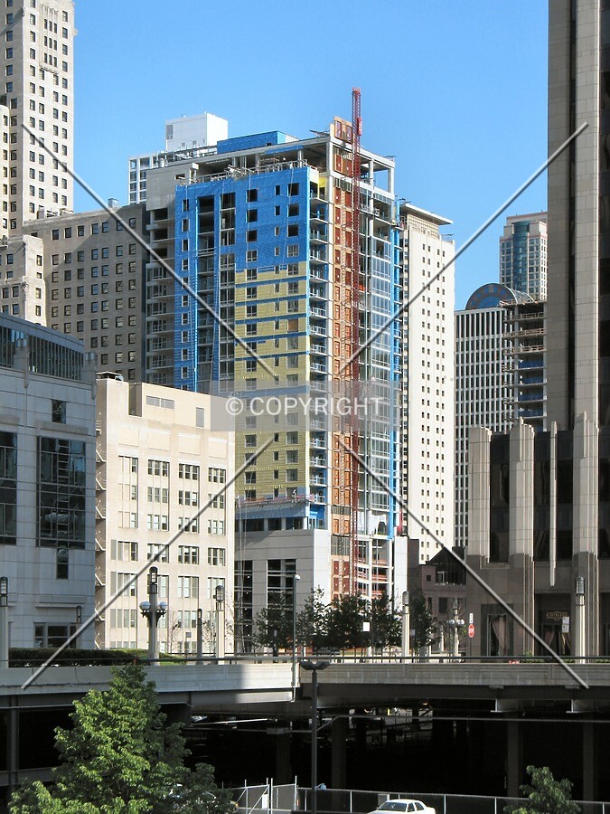 Distant view to the northwest from Wacker Drive