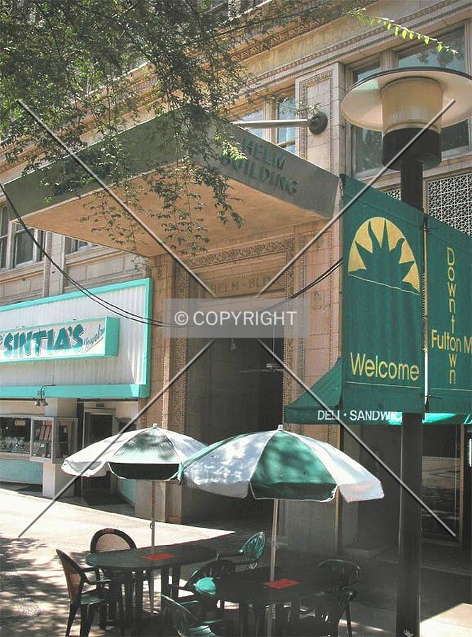 Awning and front entrance