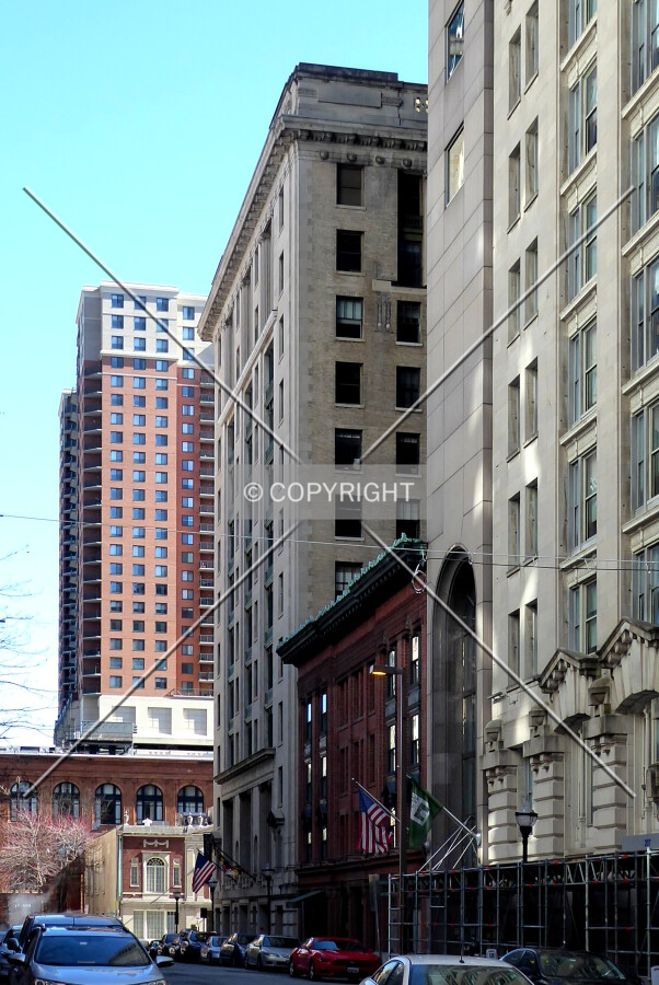 From East Redwood Street to the west
